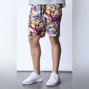Vandal Splatter Camo Thompson Shorts, Sz 34